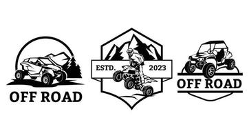 atv estremo fuori strada avventura sport logo design clipart. vettore