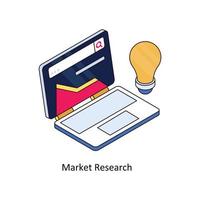 mercato ricerca vettore isometrico icone. semplice azione illustrazione azione