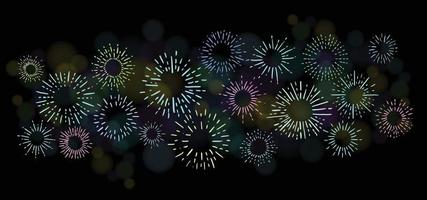 fuochi d'artificio per vacanza, vettore illustrazione