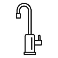 acqua rubinetto icona schema vettore. filtro trattamento vettore
