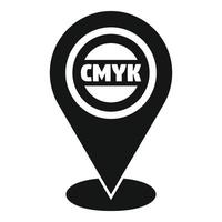 CMYK servizio Posizione icona semplice vettore. digitale Stampa vettore