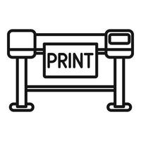 plotter Stampa icona schema vettore. stampante macchina vettore