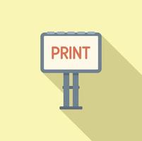 tabellone Stampa icona piatto vettore. stampante macchina vettore