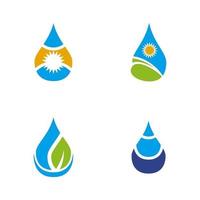 modello di progettazione di logo icona goccia d'acqua vettore