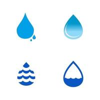 modello di progettazione di logo icona goccia d'acqua vettore