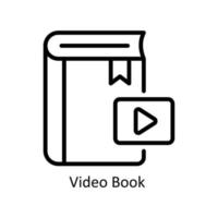 video libro vettore schema icone. semplice azione illustrazione azione