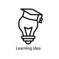 apprendimento idea vettore schema icone. semplice azione illustrazione azione