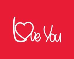 amore lettera logo nel rosso sfondo vettore eps isolato, migliore Usato per San Valentino illustrazione, design etichetta, saluto carta.
