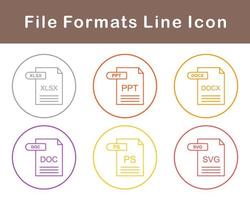 file formati vettore icona impostato