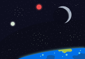 Luna Spacescape Vector