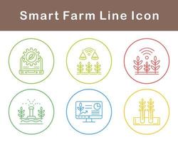 inteligente azienda agricola vettore icona impostato