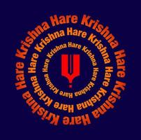 lepre krishna-lepre krishna. signore di Krishna nome è un' il giro forma con un' tilak icona. vettore