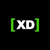 xd azienda nome iniziale lettere icona. dx monogramma. vettore