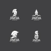 spartano logo vettore sparta logo vettore spartano casco logo modello icona simbolo