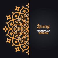 mandala, islamico sfondo, lusso design. un' nero sfondo con un' oro modello quello dice islamico mandala sfondo vettore