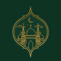 design per Ramadan kareem, islamico sfondo linea arte stile vettore illustrazione