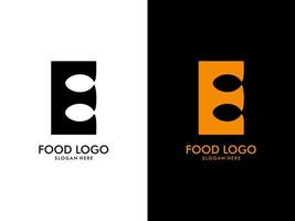 iniziale lettera e cibo logo, cibo logo vettore