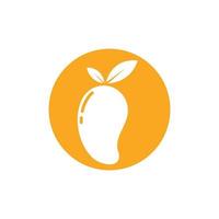 Mango frutta vettore illustrazione logo