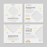 Ramadan kareem vendita banner collezione, sociale media inviare modelli vettore