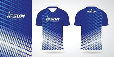 blu maglia sport uniforme camicia design modello vettore