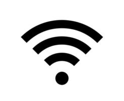 Wi-Fi icona logo simbolo nero design vettore illustrazione