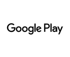 Google giocare simbolo marca logo nome nero design Software Telefono mobile vettore illustrazione