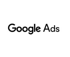 Google Annunci logo simbolo nome nero design vettore illustrazione