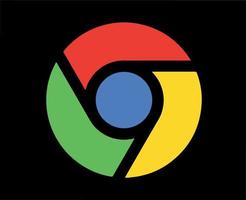 Google cromo simbolo logo design vettore illustrazione con nero sfondo