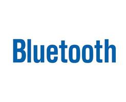 Bluetooth icona logo simbolo blu design vettore illustrazione