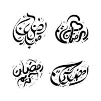 Arabo calligrafia Ramadan kareem saluto vettore elementi Arabo stile design