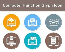 computer funzione vettore icona impostato