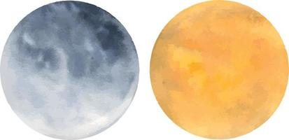 pianeti realistico trasparente impostato con pianeti isolato vettore illustrazione. pianeti, stelle, cometa, Luna clipart isolato.