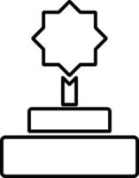 linea vettore icona premio, campione. schema vettore icona su bianca sfondo