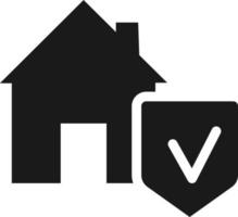 casa, Casa, assicurazione, protezione icona - vettore. assicurazione concetto vettore illustrazione. su bianca sfondo