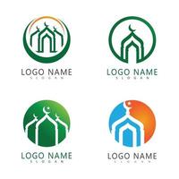 Ramadhan kareem manifesto bandiera islamico sfondo mousque logo icona piatto design vettore