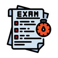 illustrazione vettore grafico di esame foglio, test scuola, studia icona