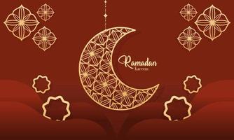 Ramadan kareem islamico Festival con carta tagliare stile sfondo vettore