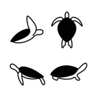 tartaruga logo design modello icona illustrazione vettore