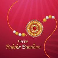 rakhi decorativo per lo sfondo del festival indiano di raksha bandhan vettore