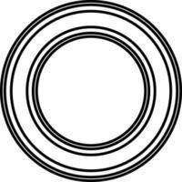linea vettore icona d'oro cerchio, telaio. schema vettore icona su bianca sfondo