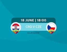 croazia vs repubblica ceca calcio vettore