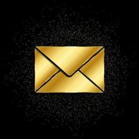 lettera oro, icona. vettore illustrazione di d'oro particella su oro vettore sfondo