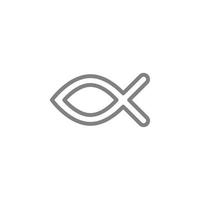 ichthys simbolo vettore icona. spirituale concetto vettore illustrazione. su bianca sfondo