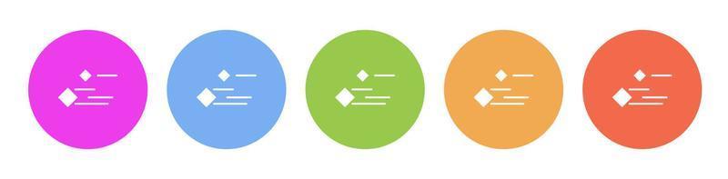 Multi colorato piatto icone su il giro sfondi. volare, volare, oggetti multicolore cerchio vettore icona su bianca sfondo