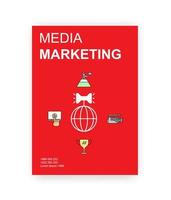 media marketing icone attività commerciale a4 documentazione modelli. vettore