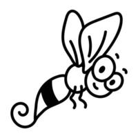 di moda carino vespa vettore