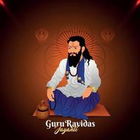 felice guru ravidas jayanti sfondo vettore