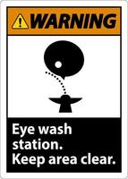 avvertimento occhio lavare stazione mantenere la zona chiaro cartello vettore