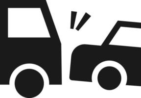incidente, macchina, collisione, assicurazione icona - vettore. assicurazione concetto vettore illustrazione. su bianca sfondo