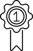 linea vettore icona premio, ricompensa, medaglia. schema vettore icona su bianca sfondo